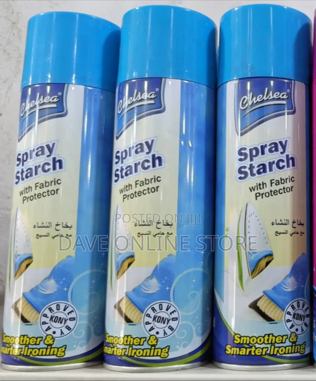 Chelsea Iron Spray Starch (Fabric Protector) 470ml.