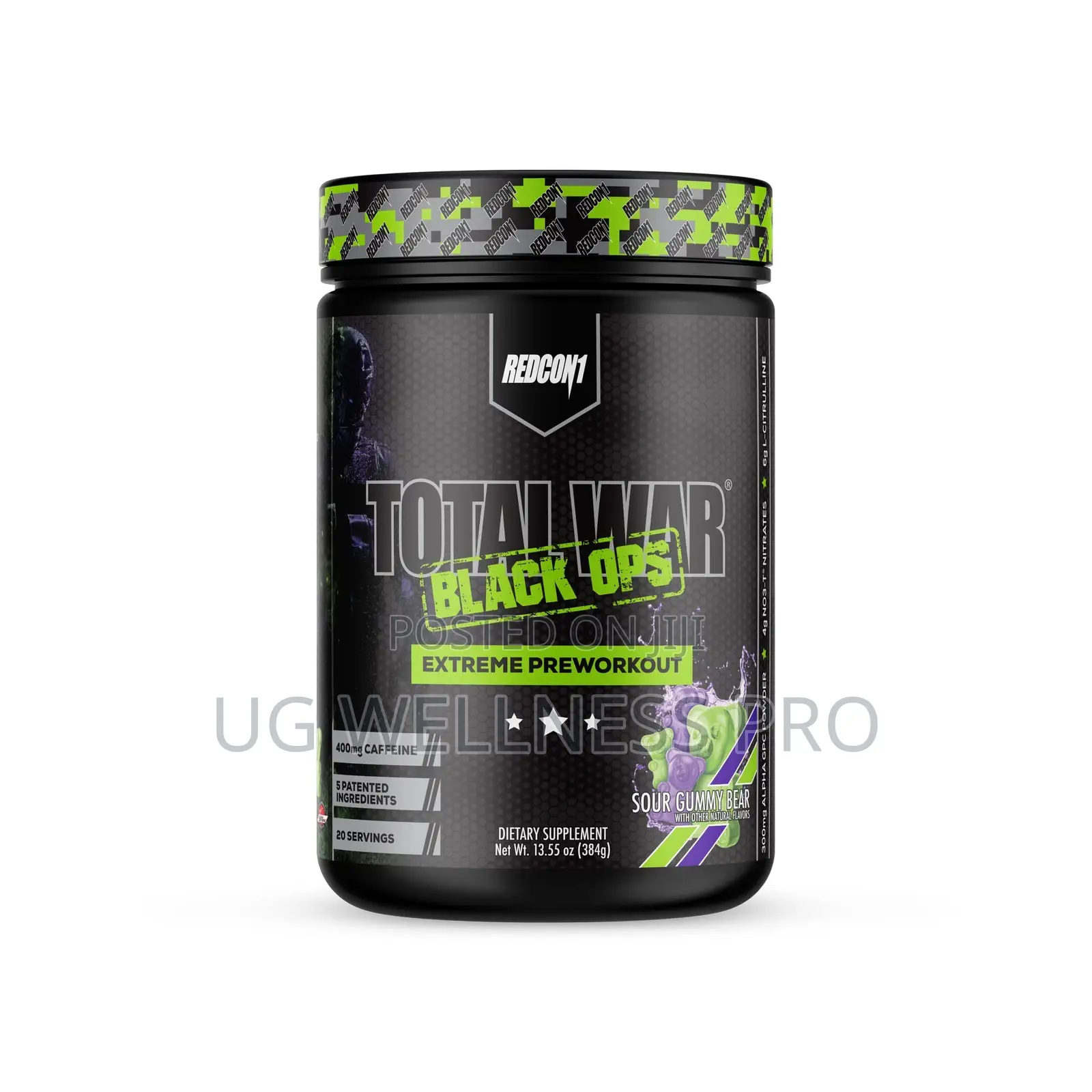 REDCON1 Total War Black Ops Pre Workout 20 Servings - Sour Gummy Bear