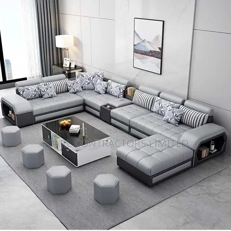Sofas/Cotton Leather 10 Seaters U Sofas in Any Colour From 2,950,000/-