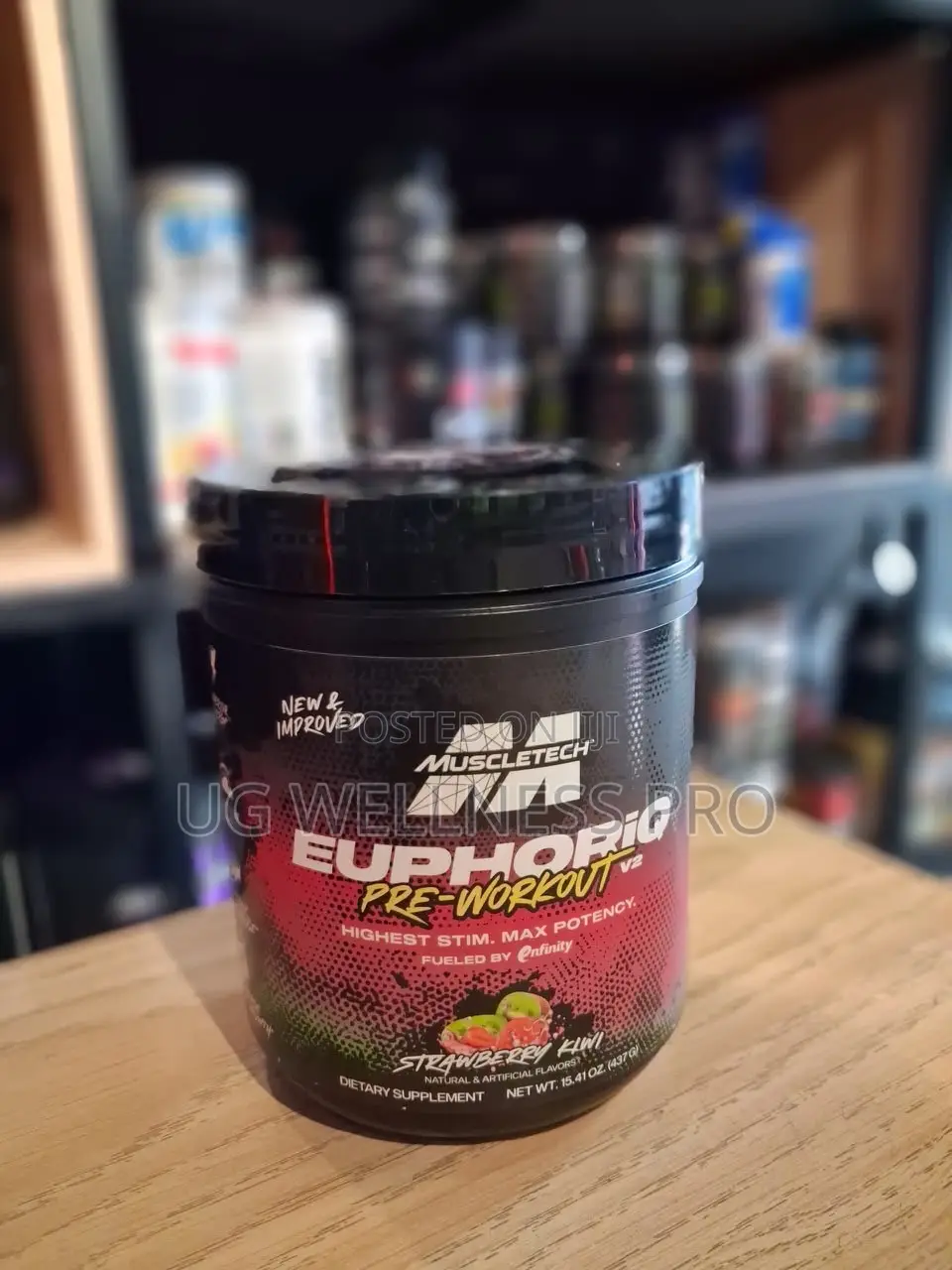 MuscleTech EuphoriQ Pre-Workout V2 437g (20 Servings) Strawberry Kiwi