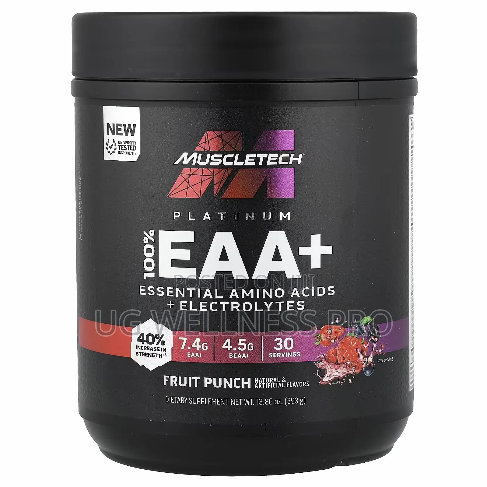 MuscleTech Platinum 100% EAA+ Powder 393g (30 Servings) - Fruit Punch