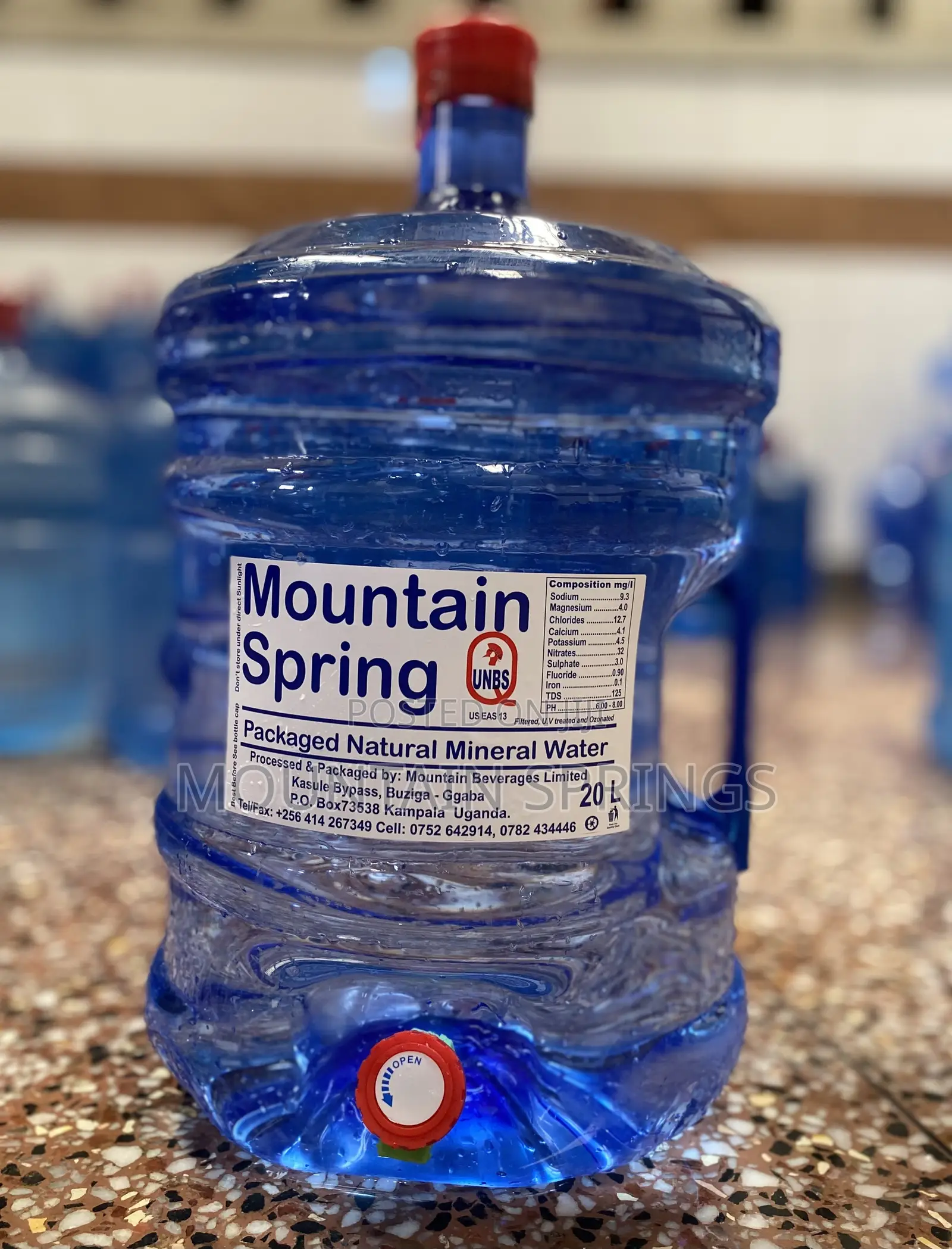 MOUNTAIN SPRING 20litre Tap