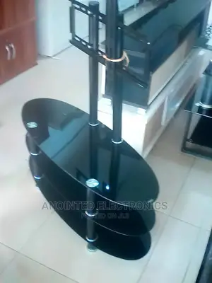 Glass TV Stand Black