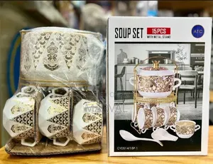 Soup Set Antique Best Quality 15 PCS With Metal Stand