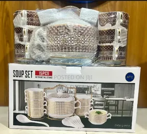 Soup Set Antique Best Quality 15 PCS With Metal Stand