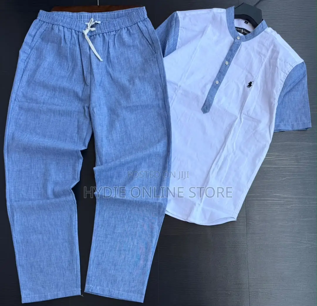 Polo Long Men’S Black Two Piece
