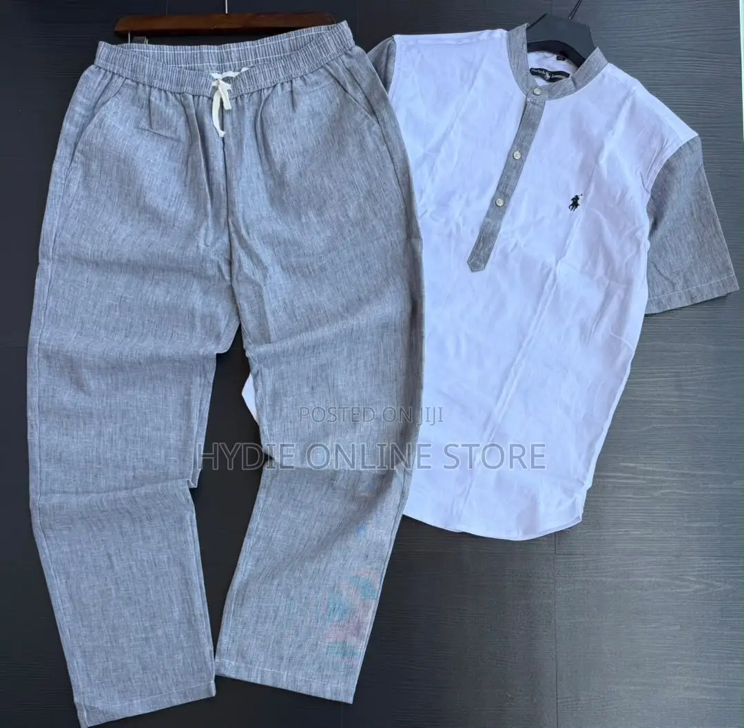 Polo Long Men’S Black Two Piece