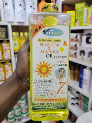 Veet Gold Extra Whitening Sunblock Sunburn Oil.