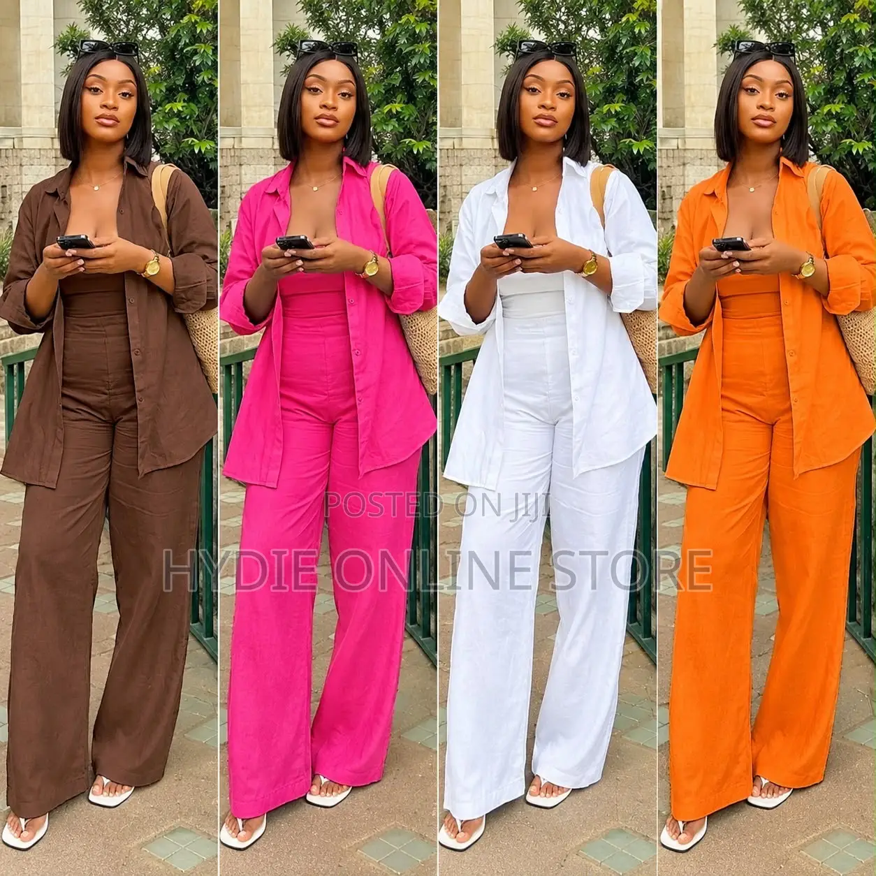 Ladies Plain Long Sleeved and Trousers Thee-Piece