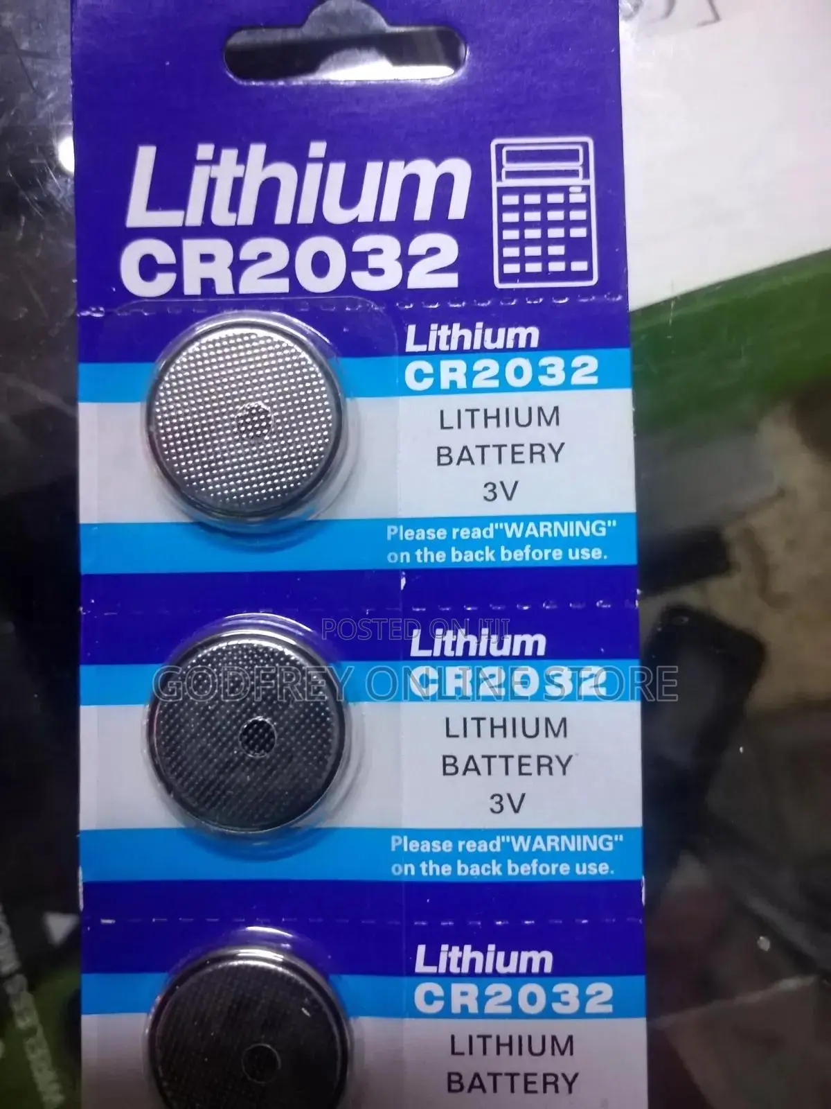 CR2032 Lithium Batteries 2v a Pack of 5 Pieces
