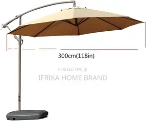 Offset Cantilever Patio Umbrella With a Double-Tier Canopy and a Heavy