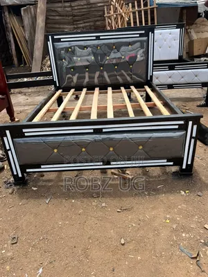 Grey Leather Bed 5*6