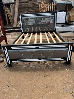 Grey Leather Bed 5*6
