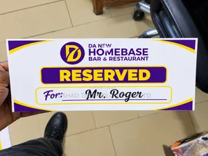 Reserved Table Sign Printing. Table Reserved Flyer, Poster, Notice