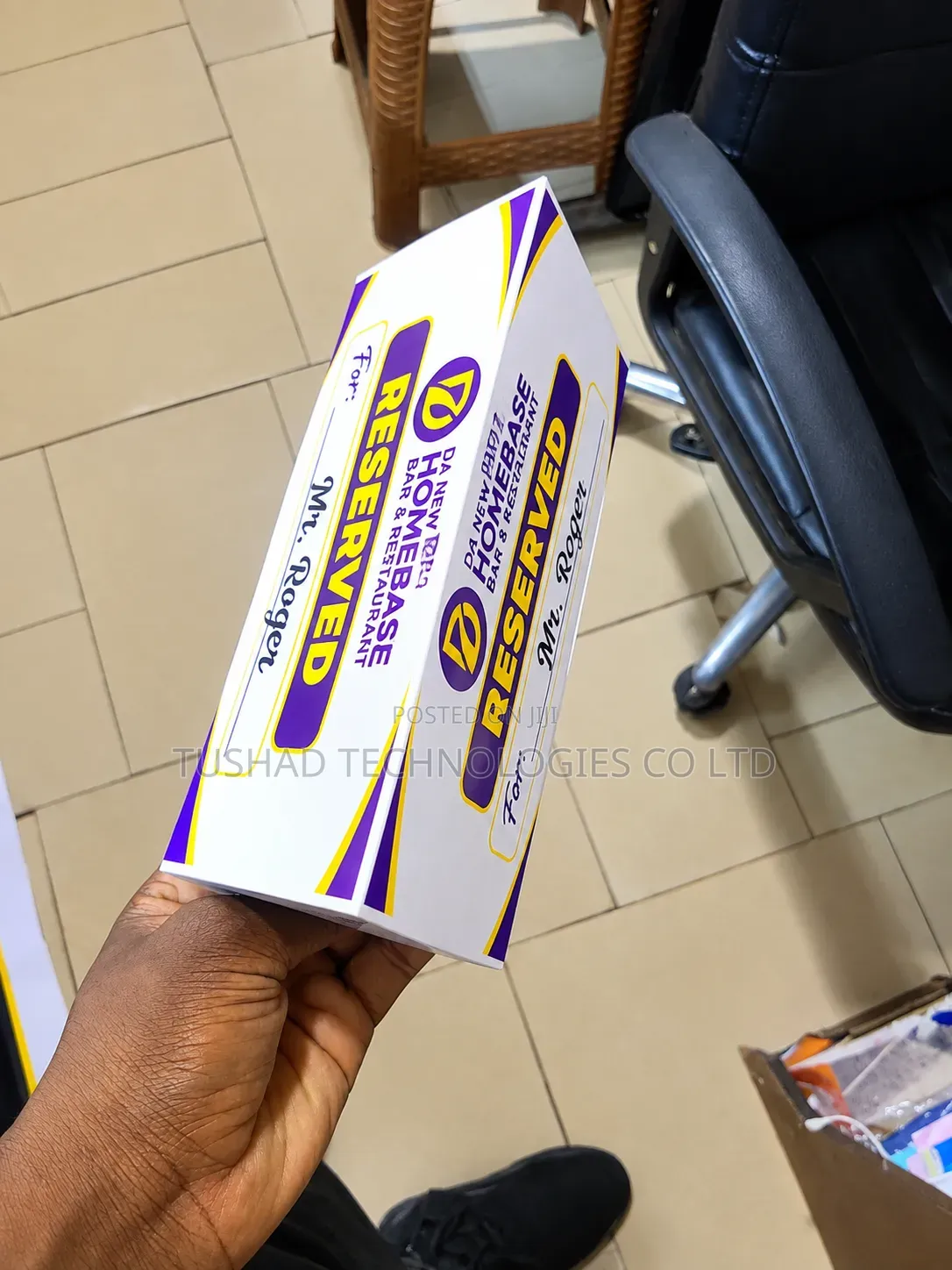 Reserved Table Sign Printing. Table Reserved Flyer, Poster, Notice