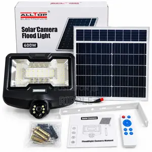 600W Solar Camera Flood Light 4MP | 4G WiFi CCTV | 25W Solar Panel