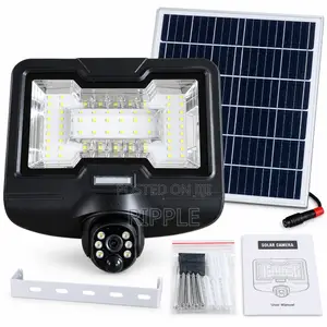 600W Solar Camera Flood Light 4MP | 4G WiFi CCTV | 25W Solar Panel
