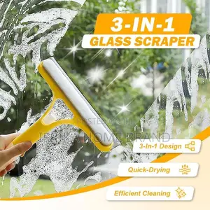 3 in 1 Window Cleaning Scraper, Squeegee for Shower Glass