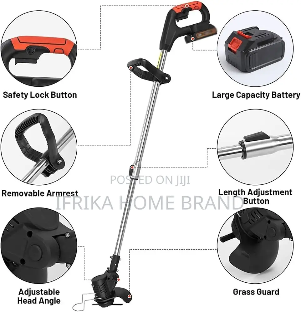 Wireless Lithium Battery Garden Lawn Mower (Model 8888)