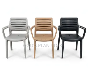Slatted Back Outdoor Indoor Dining Plastic Chairs Plastic Chairs