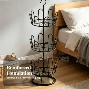 Multi-Tier Rotating Shoe Drying Rack for and Drying Footwear.