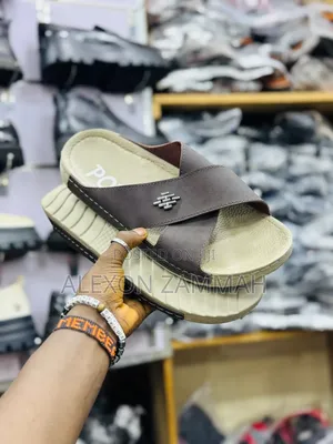 Polex Leather Cross Sandals - Men - 40-44 - Brown Black - Ale6on