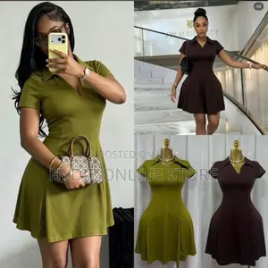 Ladies Short Floral Round Dress