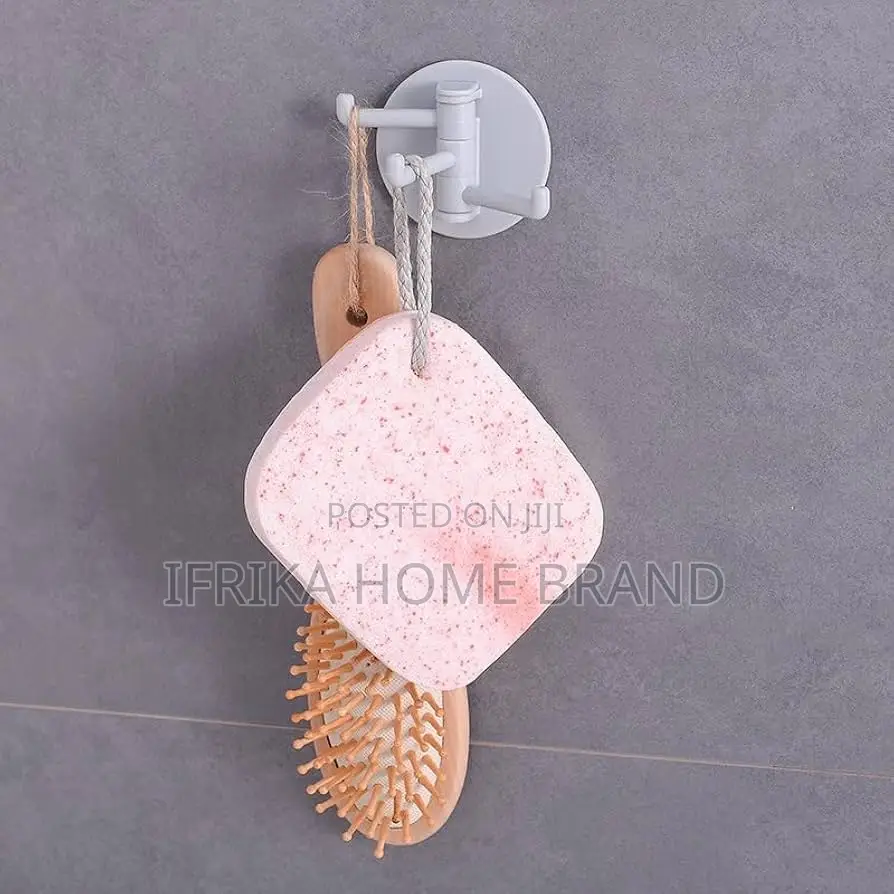 Multi-Arm Swivel Wall Hooks With Self-Adhesive Circular Mounts