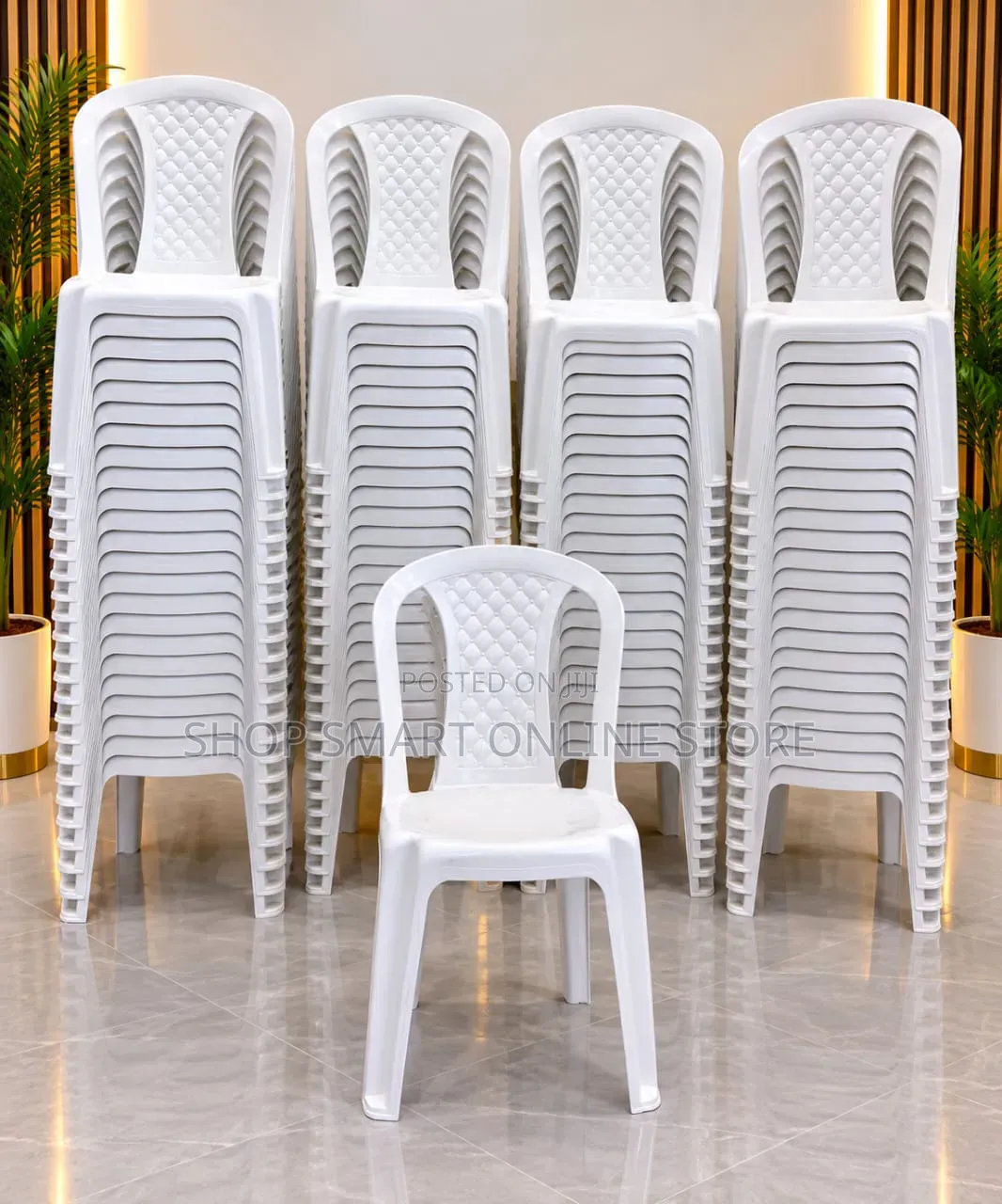 Crown Armless Plastic Chairs Plastic Chairs 1Pcs