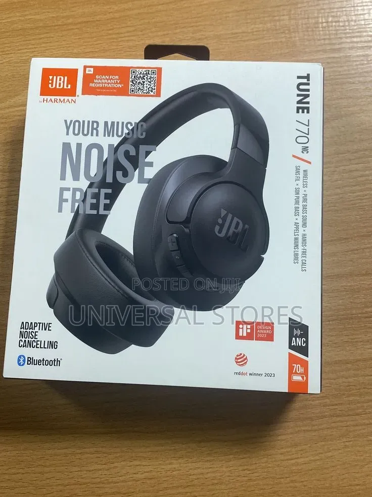 Original JBL Tune 770NC Adaptive Noise Cancelling
Headphones