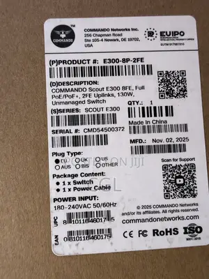 Commando E300-8p-2fe Full Poe 8ports Switch