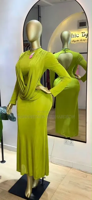 Draped Cris Cross Open Back Designs Dress