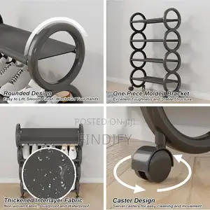 Shoe Rack With Wheels, Space-Saving Movable Shoes Organizer Storage