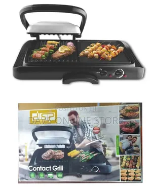 DSP 2 in 1 Contact Grill Machine Griddle Pan Non-Stick 2 in 1