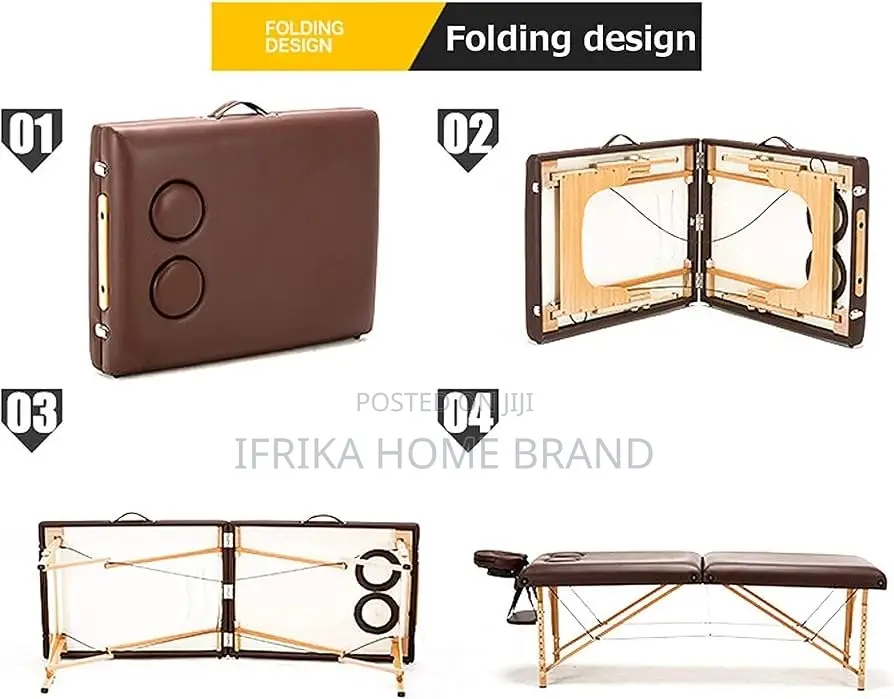Portable Folding Massage Table With Head Ventilation Hole