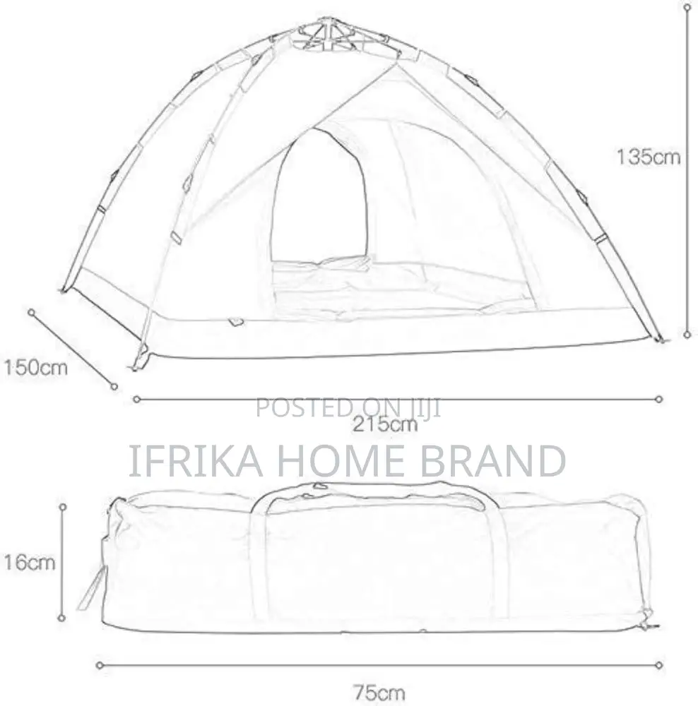 1-4 People Fully Automatic Outdoor Speed Open Camping Tent