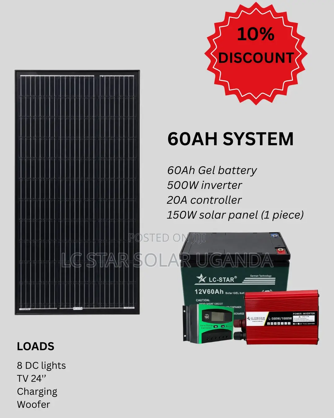 60Ah Complete Solar System