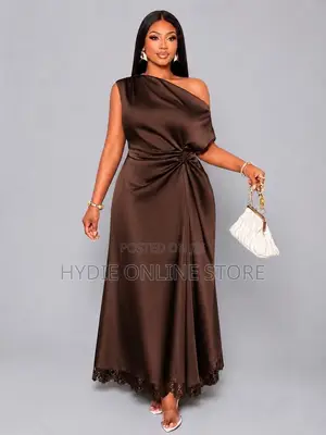 Ladies Armless Long Purple Dress