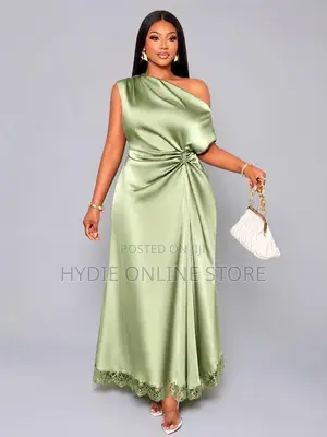 Ladies Armless Long Purple Dress