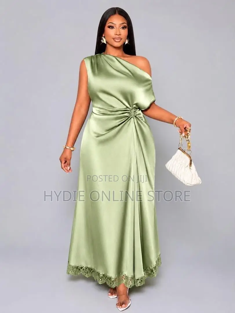 Ladies Armless Long Purple Dress