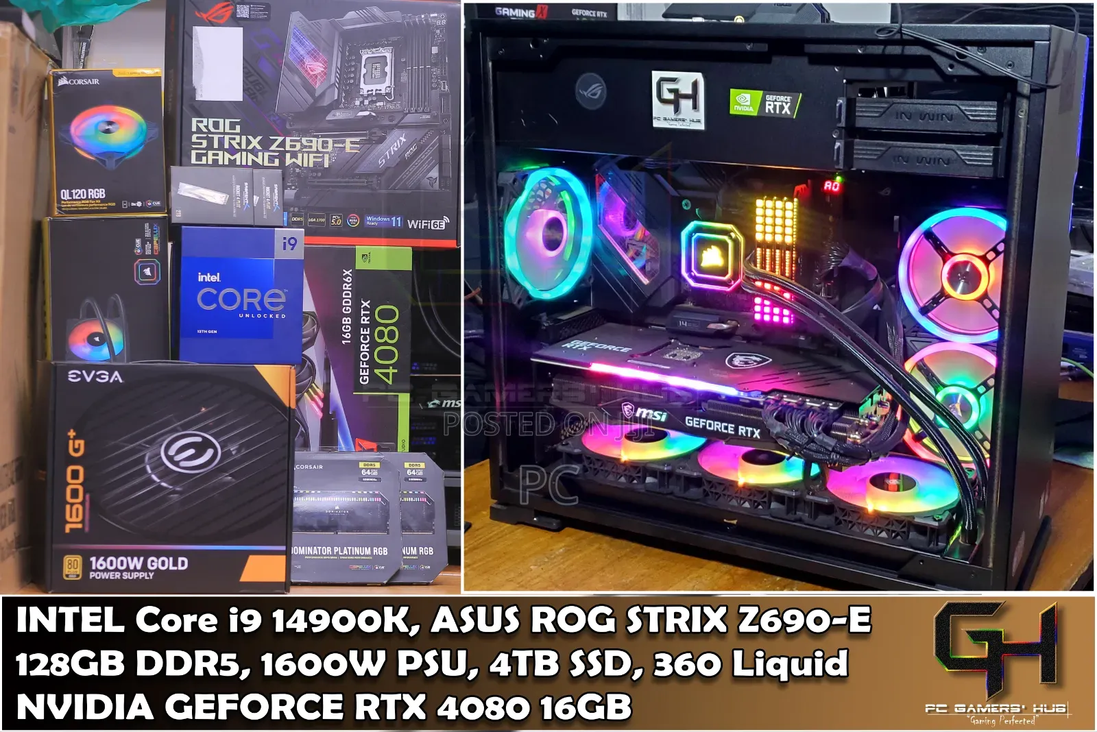 New Desktop Computer Asus ROG STRIX GD30CI 32GB Intel Core i9 SSD 1T
