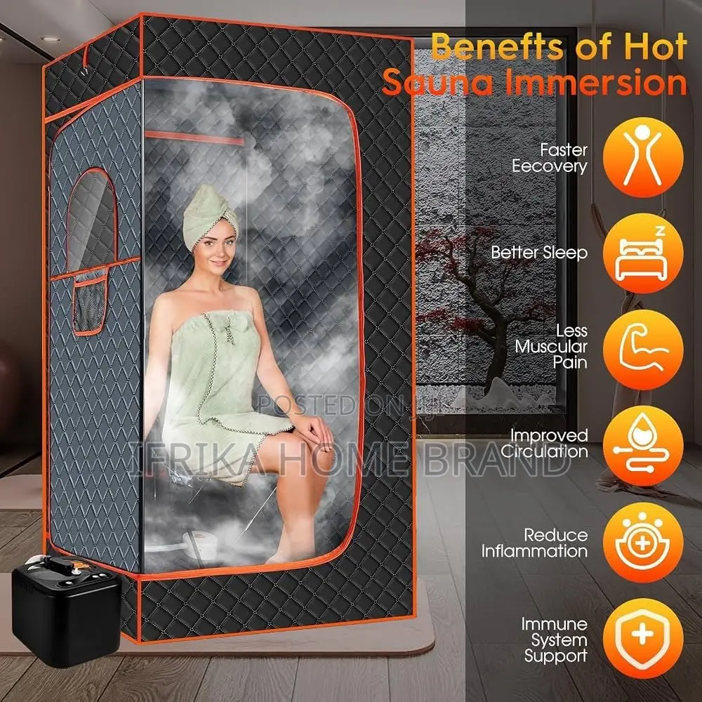 Portable Personal Home Steam and Infrared Sauna Kit.