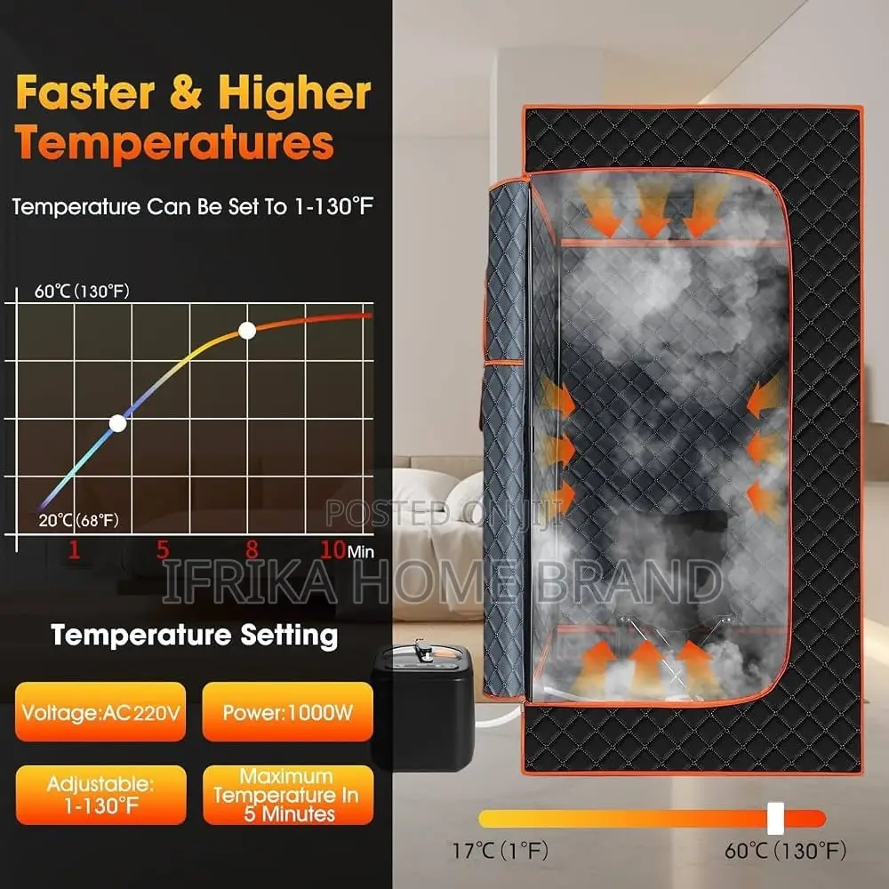 Portable Personal Home Steam and Infrared Sauna Kit.