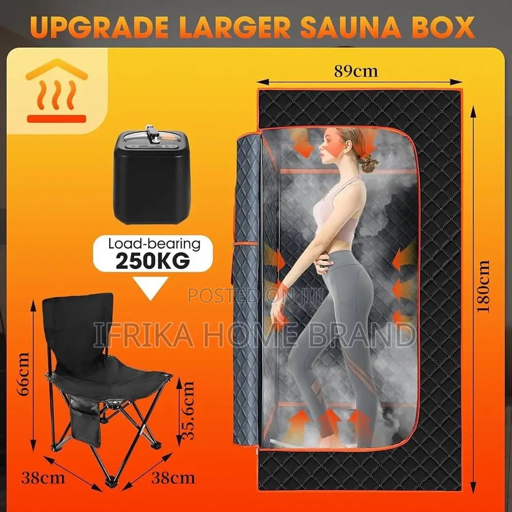 Portable Personal Home Steam and Infrared Sauna Kit.