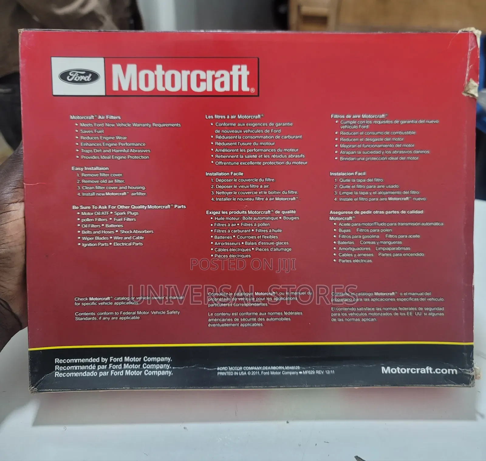 Genuine Motorcraft EB3G9601AA Engine Air
Filter