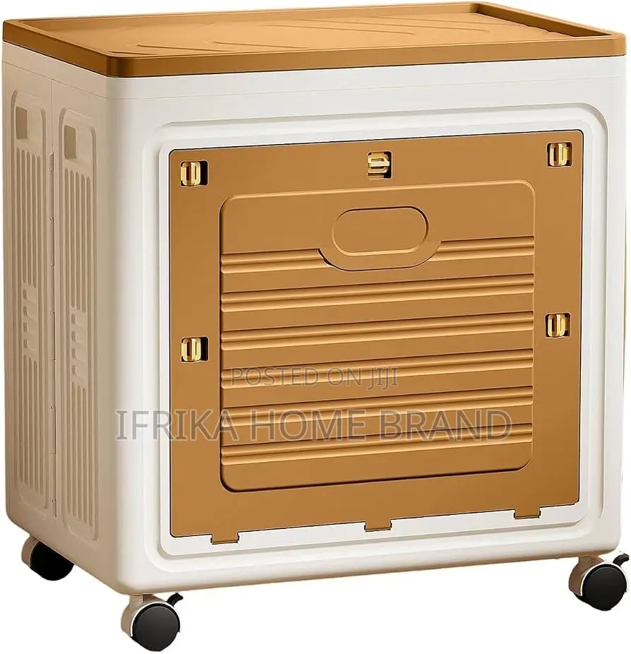 95l Plastic Storage Cabinet With Wheels, Stackable Storage Boxes