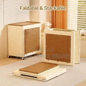 95l Plastic Storage Cabinet With Wheels, Stackable Storage Boxes