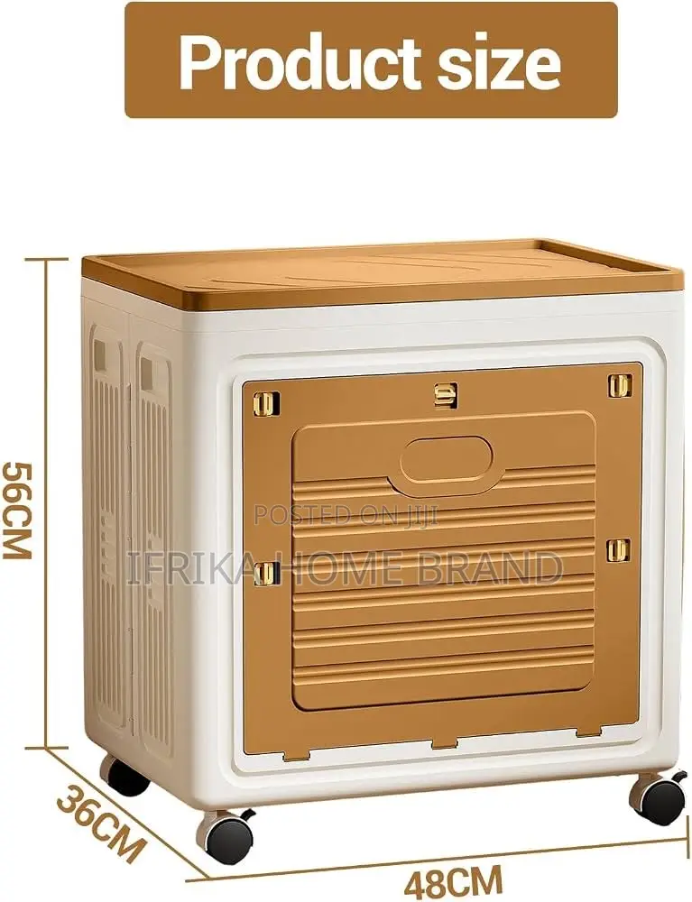95l Plastic Storage Cabinet With Wheels, Stackable Storage Boxes