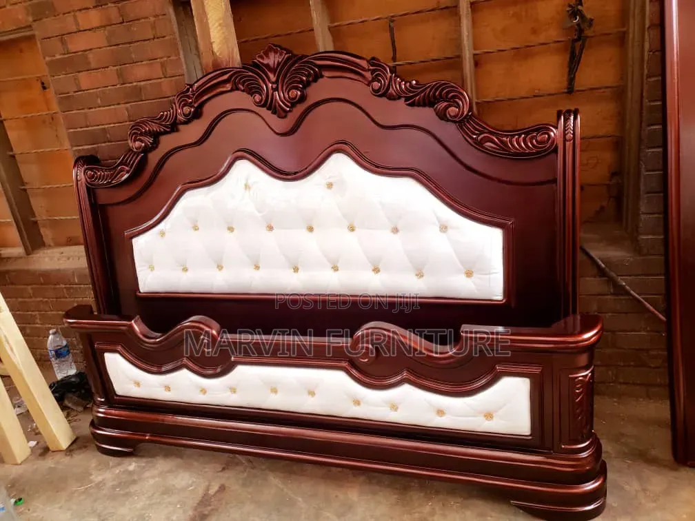 Wooden Hard Bed Made in Mahogany Tembles and Muvule Tembles