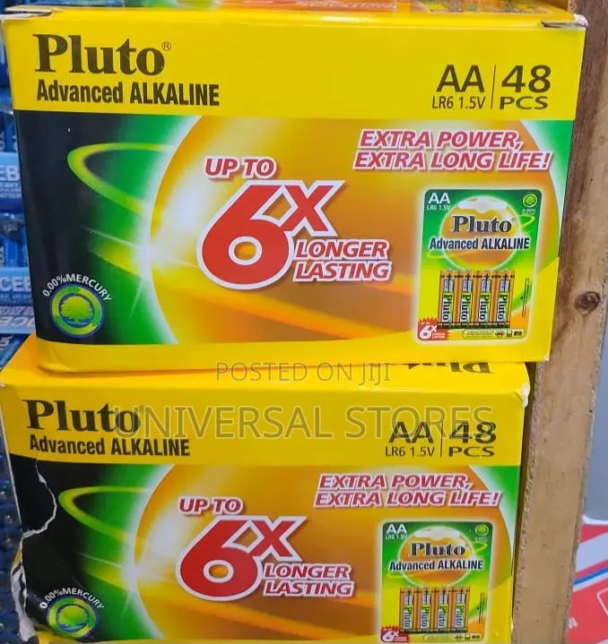 Pluto Advanced Alkaline AA
Batteries (48 Pieces)